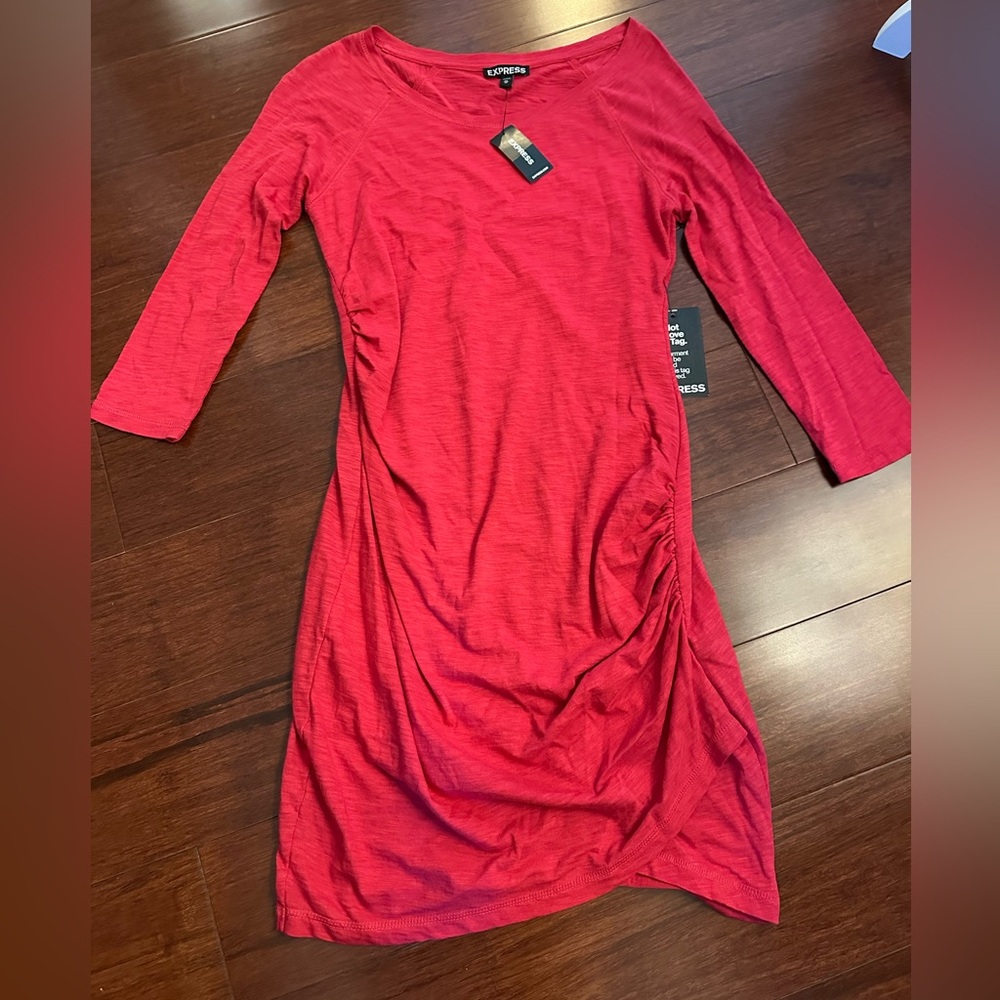 Express perfect pink Long Sleeve Dress